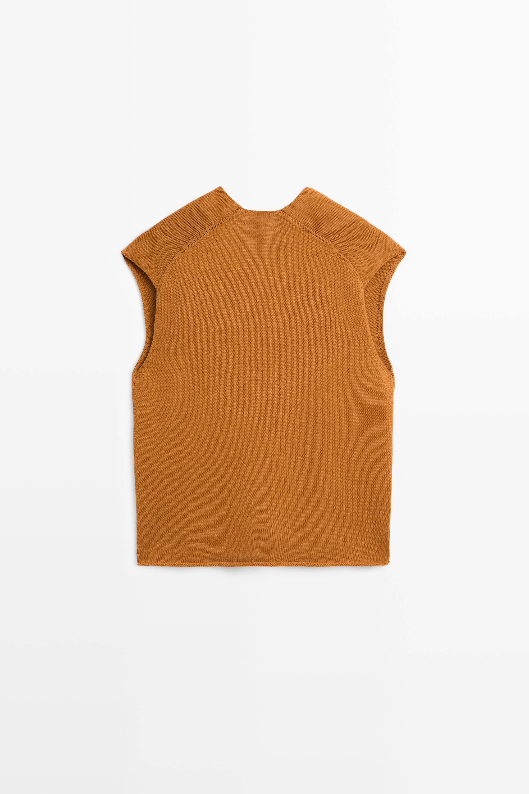 Gilet col en V 100 % coton - STUDIO
